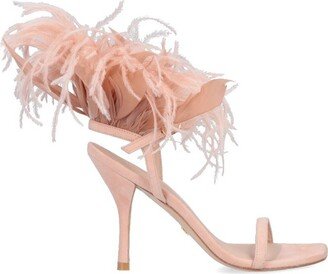 Plume Heeled Sandals