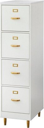 Dixie 4 Drawer Filing Cabinet White - Buylateral