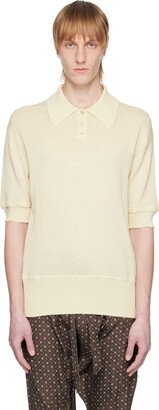 Beige Knit Polo