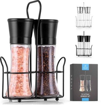 Refillable with Adjustable Coarseness Options Salt and Pepper Grinder