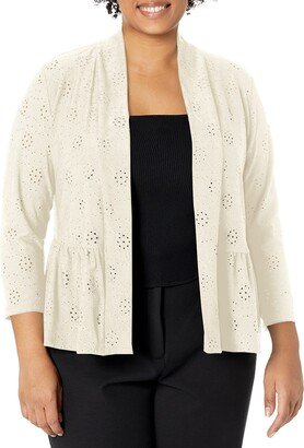 Women's 3/4 Sleeve Peplum Cardigan