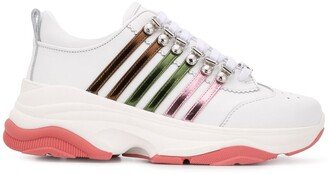 Multi-Striped Low-Top Chunky Sneakers