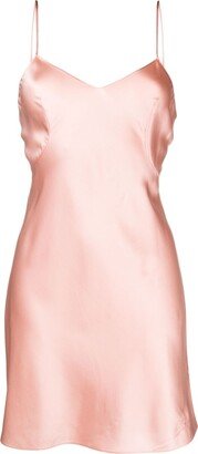 Pink Arlette Silk Slip Dress