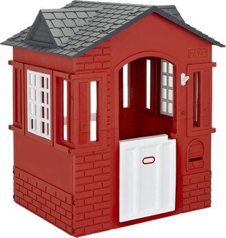 Perdix Chio LLC Cape Cottage House, Red with Working Door, Window Shutters