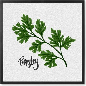 Photo Tiles: Parsley - Green Photo Tile, Black, Framed, 8X8, Green