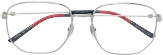 Web detail hexagonal-frame glasses-AA