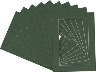 PosterPalooza Pack of TEN 26x32 Mats Bevel Cut for 22x28 Photos - Acid Free Hunter Green Precut Matboards For Pictures, Photos, Framing