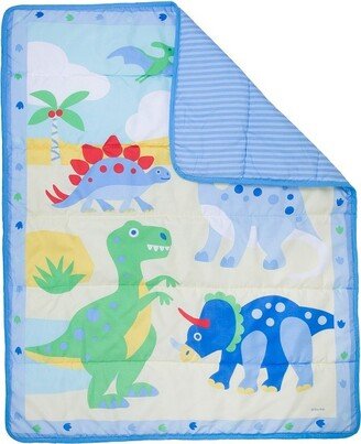 Kids 100% Microfiber 3 Pc Crib Bed In A Bag Bedding Set for Toddlers (Dinosaur Land)