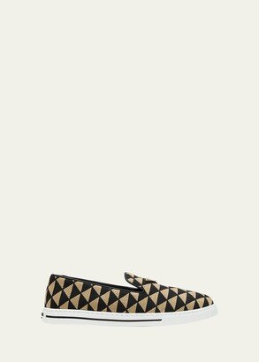 Bicolor Triangle Slip-On Sneakers