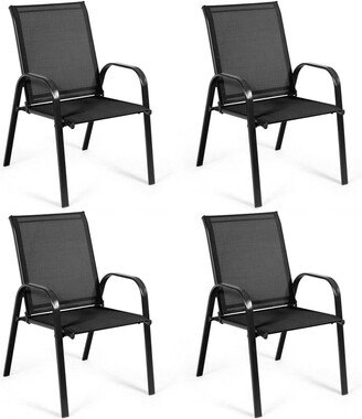 No Set of 4 patio chairs dining chairs