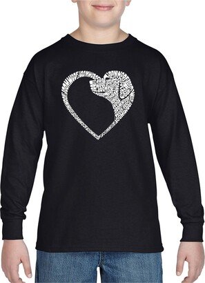 Dog Heart - Boy's Child Word Art Long Sleeve T-Shirt