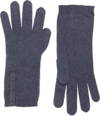 Monili Detail Cashmere Gloves