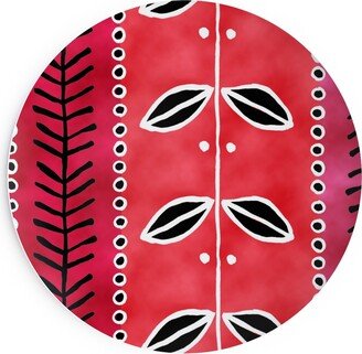 Salad Plates: Ribbons Salad Plate, Red