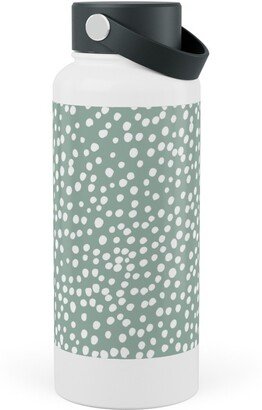 Photo Water Bottles: Cheetah - Sage Green Stainless Steel Wide Mouth Water Bottle, 30Oz, Wide Mouth, Green