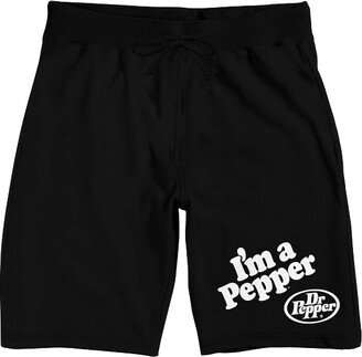 Dr Pepper I'm A Pepper Men's Black Sleep Pajama Shorts-Medium