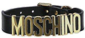 Logo Plaque Buckled Dog Collar