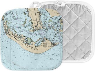 Sanibel Island Map Hot Pad - Pot Holder Kitchen Airbnb Wedding Gift