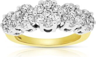 Vir Jewels 1.50 cttw 5 Stone Cluster Composite Diamond Ring 14K Yellow Gold