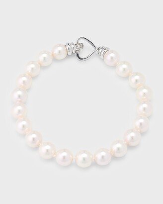 18K White Gold Akoya Pearl Bracelet, 8.5mm