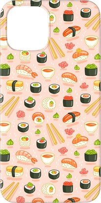 Custom Iphone Cases: Sushi And Rolls - Pink Phone Case, Silicone Liner Case, Matte, Iphone 11 Pro Max, Pink