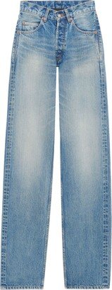 V-waist wide-leg jeans