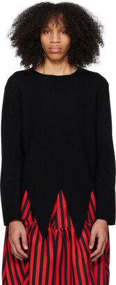 Black Serrated Sweater