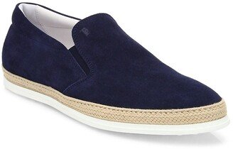 Jute-Trimmed Suede Espadrille Sneakers