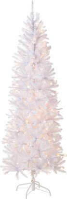 National Tree Company Artificial Pre-Lit Slim Christmas Tree