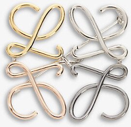 Womens Palladium/multicolor Anagram Gold, Rose-gold, Palladium and Rhodium-toned Brass Brooch