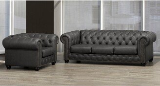 Coja Wigan Top Grain Leather Sofa and Armchair Set