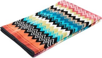 Zigzag-Pattern Cotton Bath Mat-AA