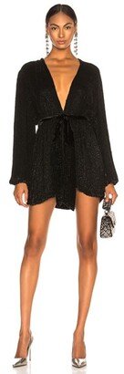 Gabrielle Robe Dress in Black