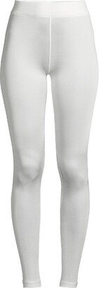 Land' End Women' Petite Silk Interlock Thermal Pant Bae Layer Long Underwear Legging - Large - Ivory