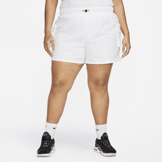 Women's Sportswear Woven High-Rise Shorts (Plus Size) in White