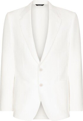 Notched-Collar Single-Breasted Blazer-AC