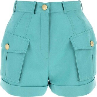 High-Waisted Cargo Pockets Shorts