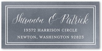 Address Labels: Deckled Edge Address Label, Grey, Address Label, Matte