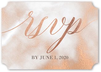 Rsvp Cards: Romantic Texture Wedding Response Card, Beige, Signature Smooth Cardstock, Ticket