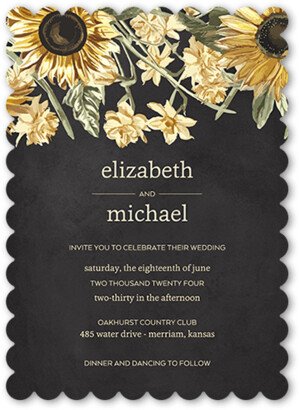 Wedding Invitations: Forever Sunny Wedding Invitation, Grey, 5X7, Matte, Signature Smooth Cardstock, Scallop