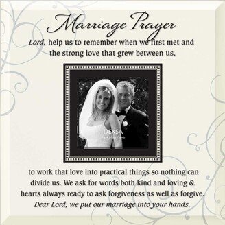 Marriage Prayer Beveled Glass Photo Frame with Easel, 12