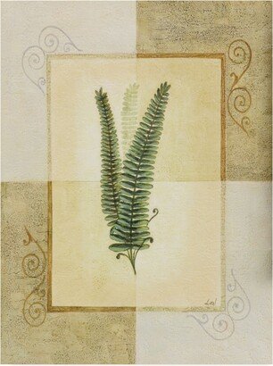 Pablo Esteban Fern Leaf Framed 4 Canvas Art - 36.5