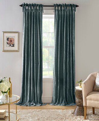 Korena 52 x 95 Tie-Top Crushed Velvet Curtain Panel