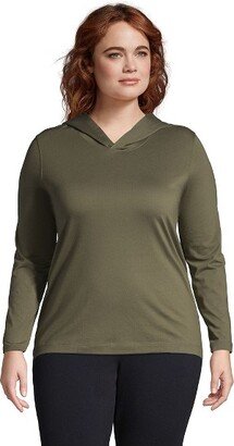 Women's Plus Size Supima Cotton Pullover Hoodie - 2x - Forest Moss