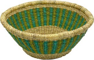 African Fruit Basket Handmade Woven Seagrass Deep Serving Bowl | No Handle