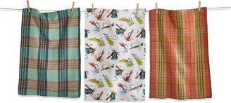 tagltd Fishing Flies Dishtowel Set Of 3