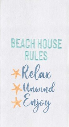 Beach House Rules Flour Sack Kitchen Towel