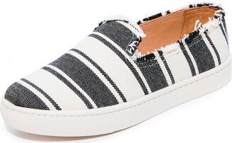 Women's Striped Slip On Sneaker Flat