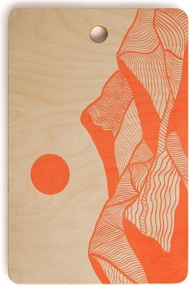 Viviana Gonzalez Vintage Mountains Line Art Rectangle Cutting Board