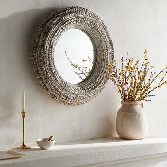 Beaded Round Wall Mirror