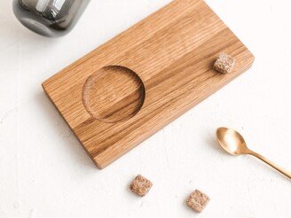 Handmade Wooden Oak Board For Your Breakfast Or Afternoon Beverage & A Sweet Treat | Minimalist Scandinavian Design Natural Fika